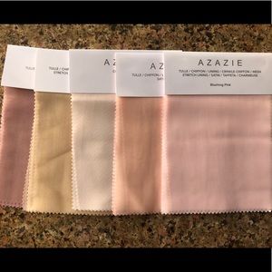 Azazie fabric swatches